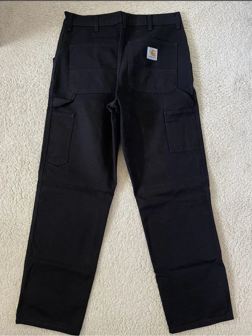 CARHARTT WORK IN PROGRESS Black Organic Cotton Trousers 30X32